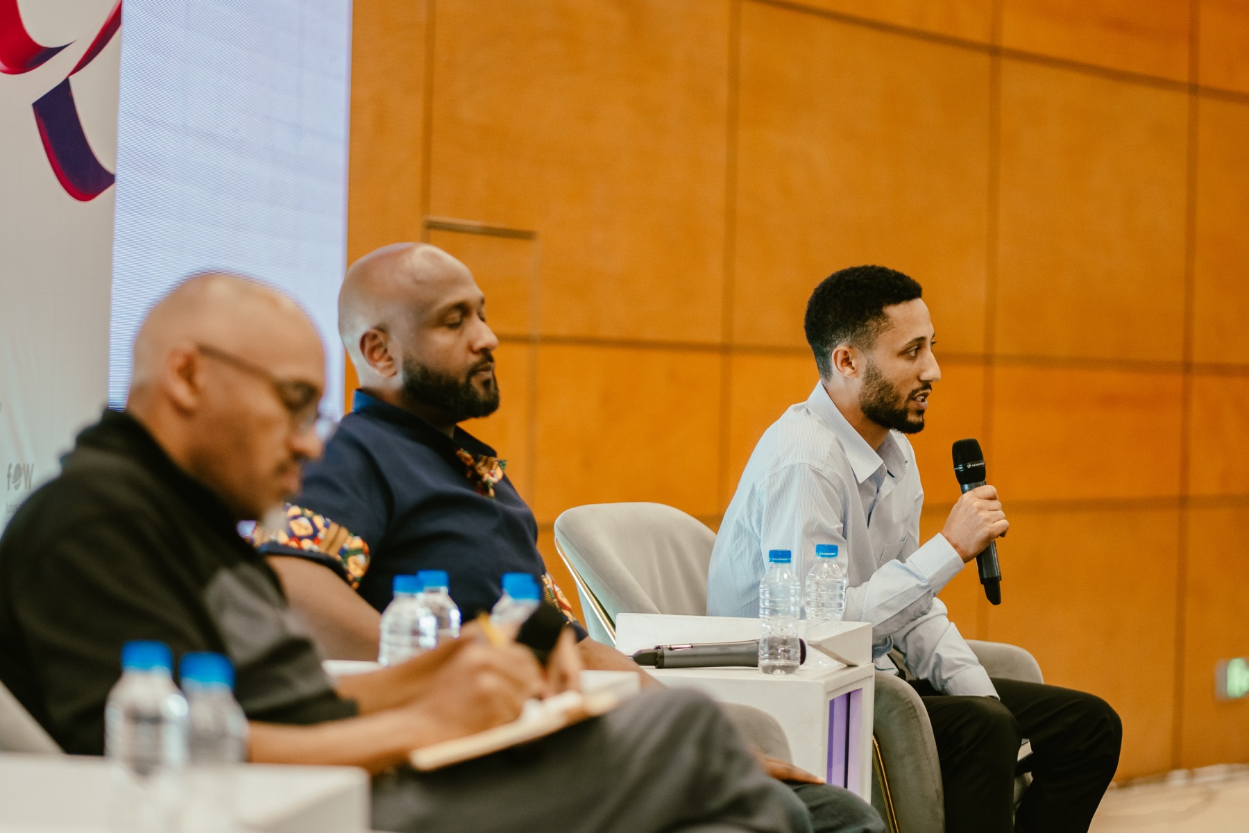 Policy leaders in a close panel discussion